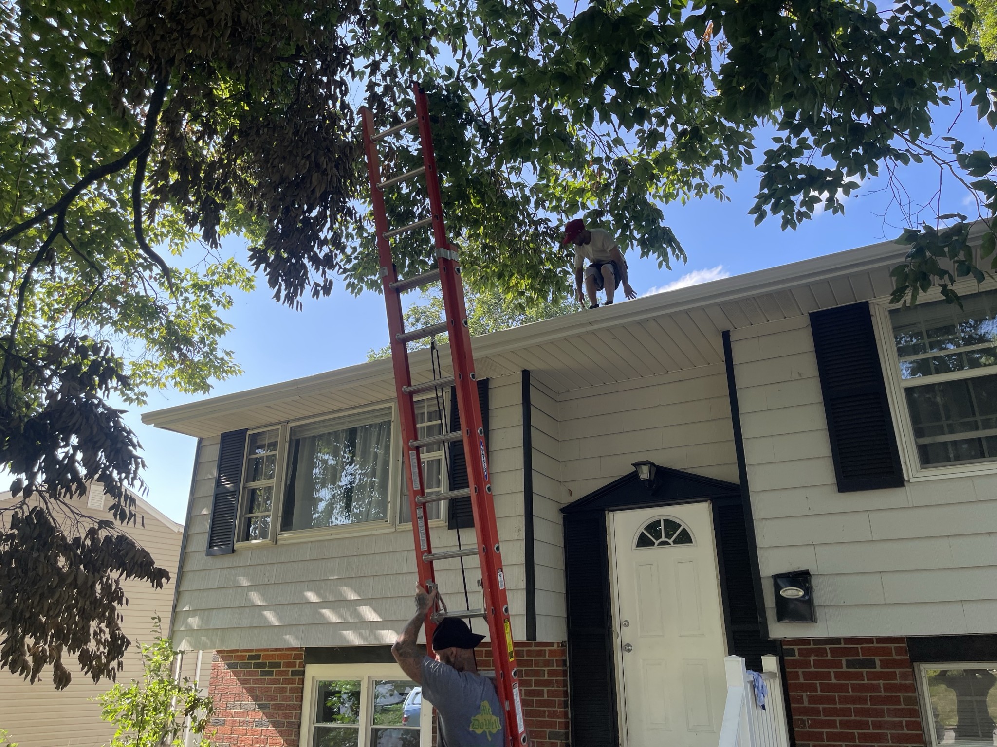 McDowell Roofing crew working on a Reading area home