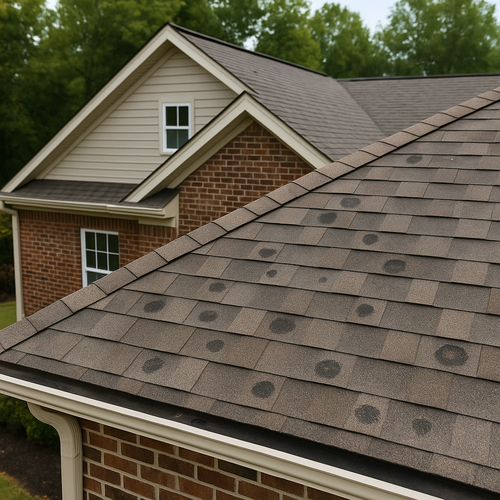 hail repair on a roof
