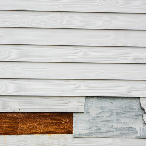 damaged siding on a home
