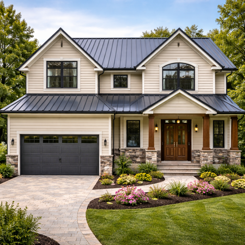 Standing seam metal roofing